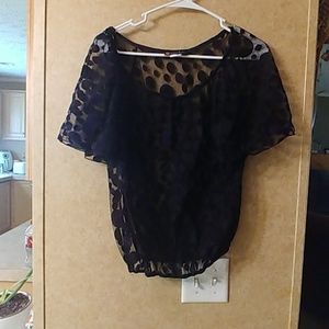 Black see-through shirt